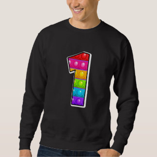 1 Cutest Capital Letter 1 Alphabet Funny Poppin Ki Sweatshirt