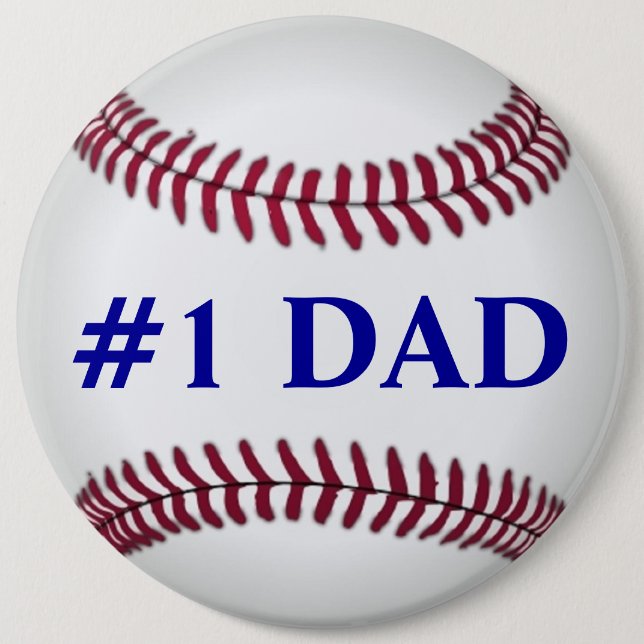 #1 Dad Baseball Button (Front)