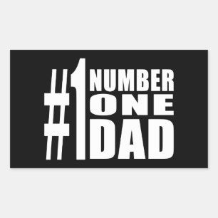 #1 Dad Birthdays & Christmas : Number One Dad Rectangular Sticker