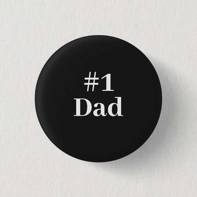 #1 Dad Father's Day   3 Cm Round Badge (Front)