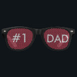 #1 DAD Fathers Day, Birthday, Special GLASSES DAD<br><div class="desc">Fathers day party glasses can be easily customised</div>