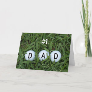 # 1 Dad Father's Day Card -- Golf Balls for Dad
