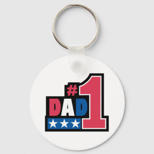 #1 Dad Gift Key Ring