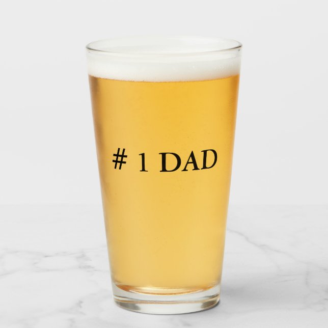 #1 DAD Glass Cup (Front Filled)