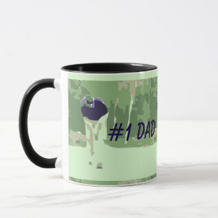 #1 Dad Golfer Ringer Mug