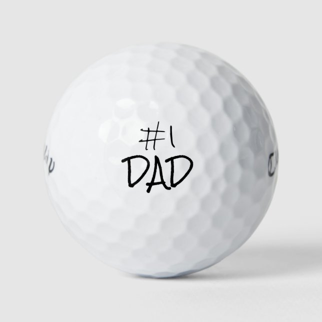 # 1 Dad golfing Golf Balls (Front)