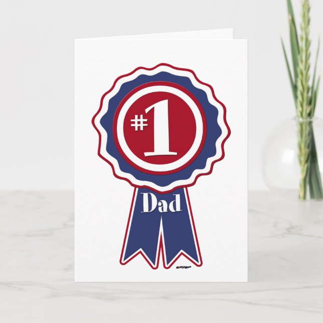 #1 Dad - Happy Father's Day Card (Front)