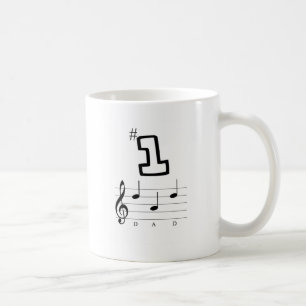 #1 Dad in Musical Notation Coffee Mug