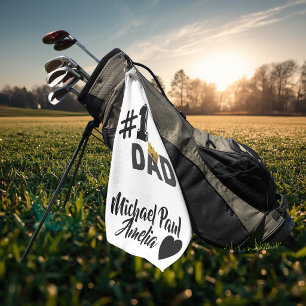 #1 Dad Love Personalised Golf Towel