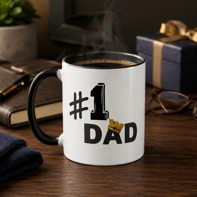 #1 Dad Love Personalised Mug (Creator Uploaded)