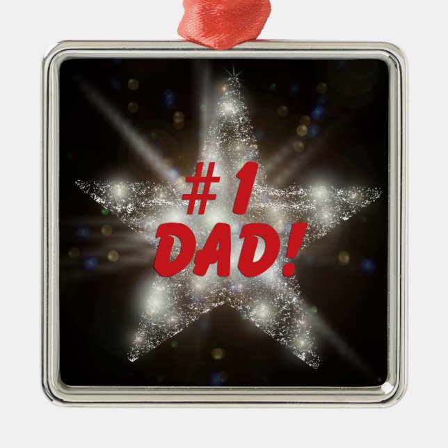 #1 Dad! Metal Ornament (Front)
