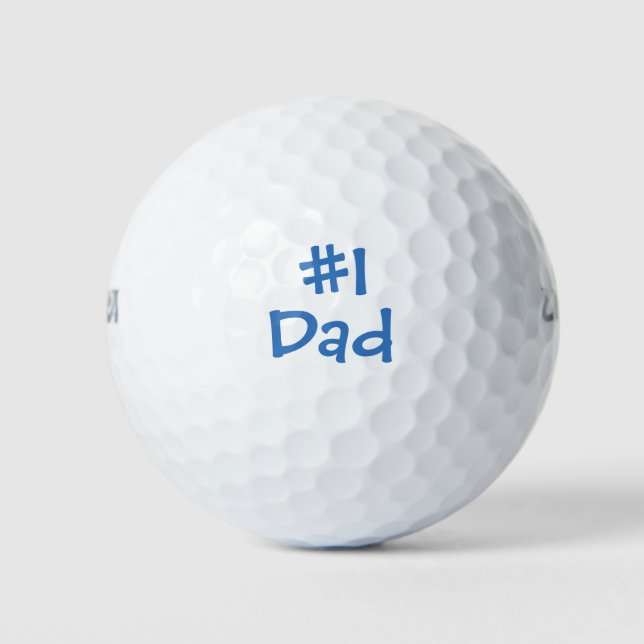 #1 Dad (Number One Dad) Father's Day Golf Balls (Front)