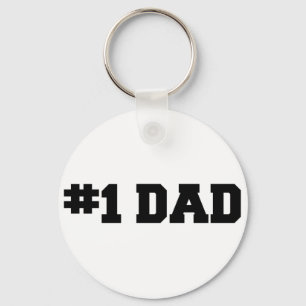 #1 Dad   Number One Dad   Happy Father's Day Key Ring