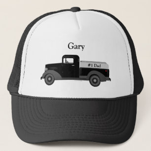 #1 Dad Old Truck Baseball Trucker Hat