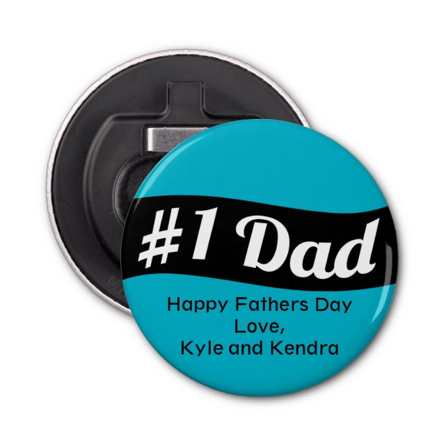 #1 Dad Personalised Bottle Opener (Front)