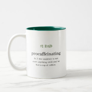 #1 DAD Personalised Procaffeinating Two-Tone Coffee Mug