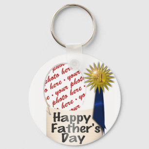 #1 Dad   Photo Frame Key Ring