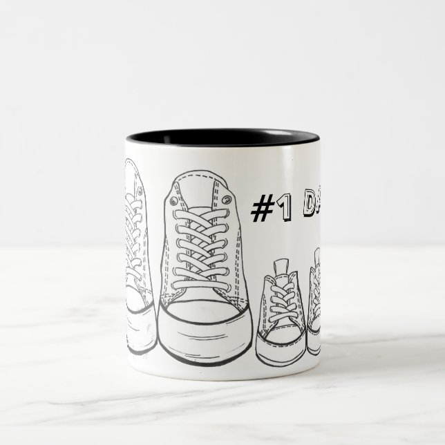 #1 Dad Sneakers Fathers Day Shoe Sneaker Daddy Mug (Center)