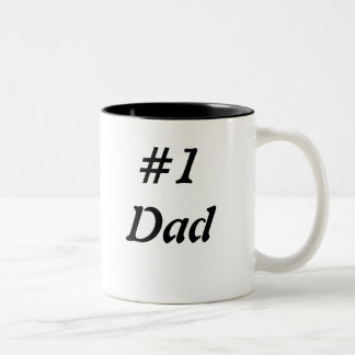 #1 dad Two-Tone coffee mug