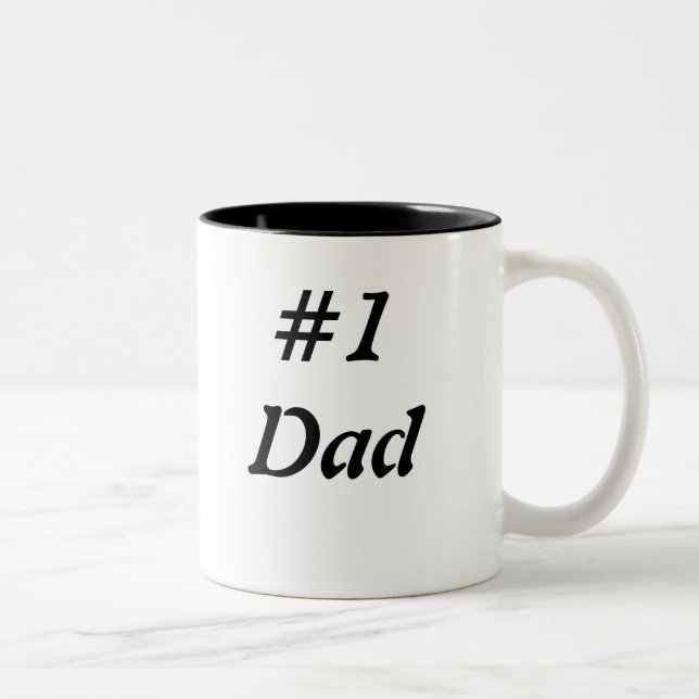 #1 dad Two-Tone coffee mug (Right)