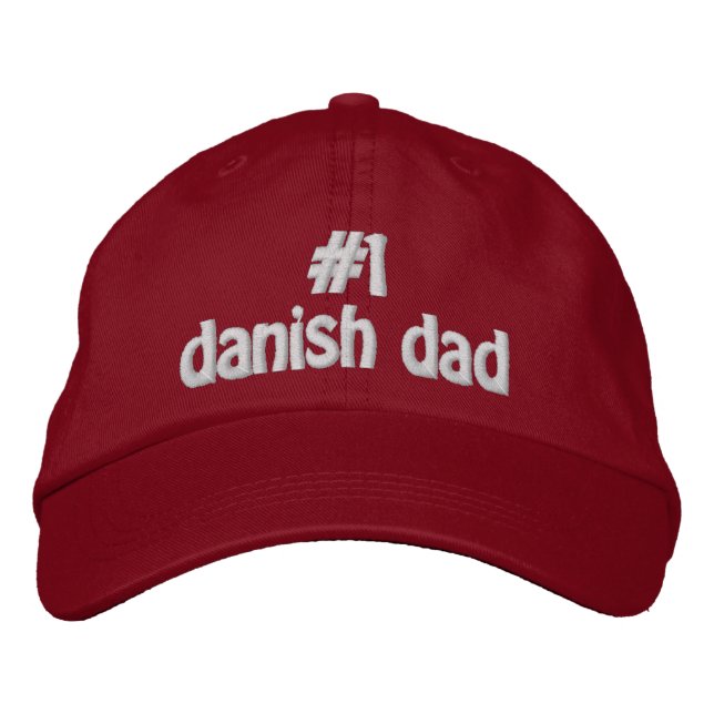 #1 Danish Dad Embroidered Hat (Front)