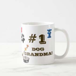 #1 Dog Grandma With Dog Toy Graphics Coffee Mug