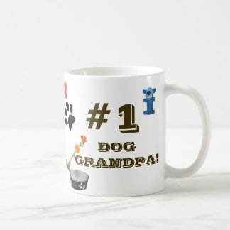 #1 Dog Grandpa With Dog Toy Graphics Coffee Mug