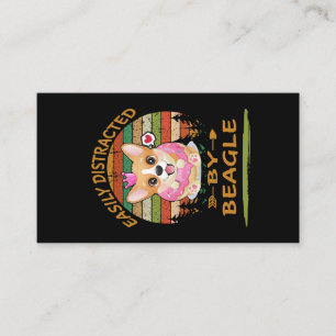 1 Easily Distracted By Beagle Business Card