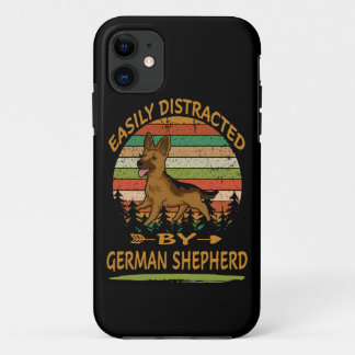1 Easily Distracted By German Shepherd iPhone 11 Case