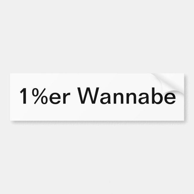 1%er Wannabe Bumper Sticker (Front)