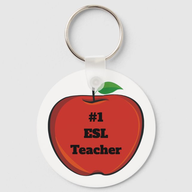#1 Esl Teacher Key Ring (Front)