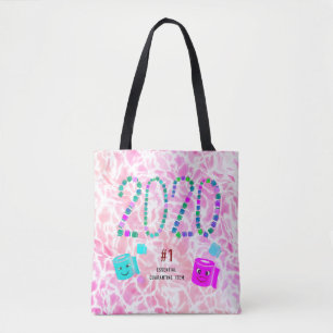 #1 Essential Quarantine Item in Pink Tote Bag