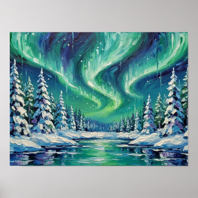 1. Ethereal Aurora Borealis Poster (Front)