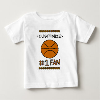 #1 Fan Basketball Customise it Baby T-Shirt