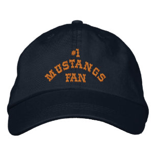 #1 Fan Navy and Orange Adjustable Embroidered Hat