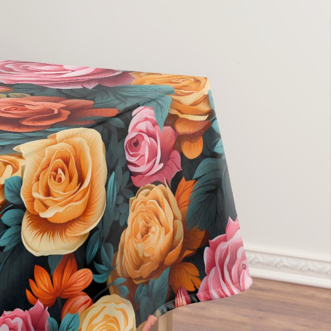 #1 Floral Pattern Tablecloth (In Situ)