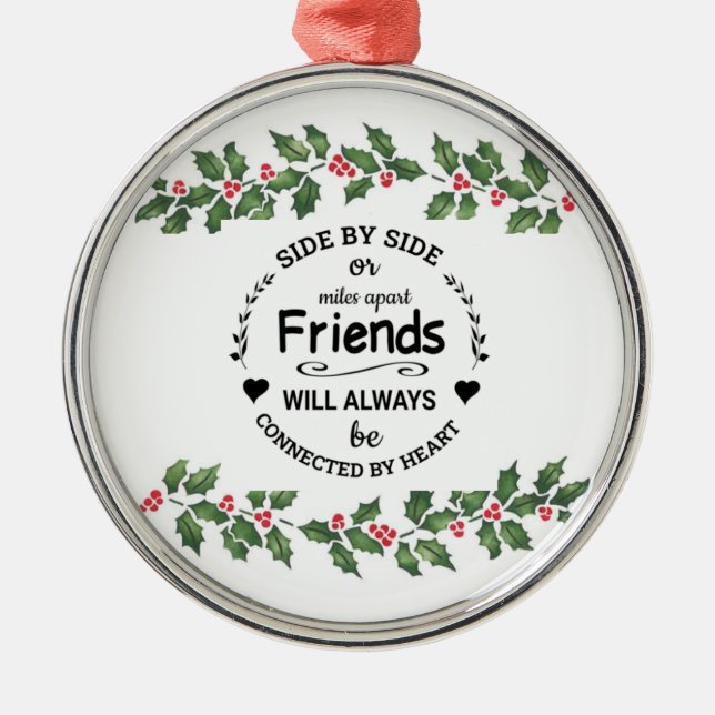 **#1 FRIEND** CHRISTMAS ORNAMENT (Front)