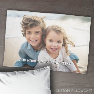 1 Full Photo and Text - Horizontal Landscape Pillowcase