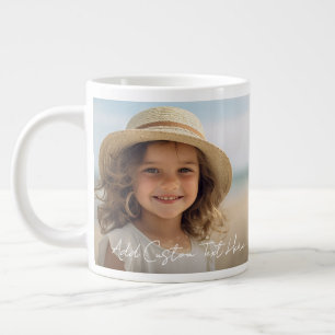 1 Full Photo and Text - Same Photo Both Sides Large Coffee Mug