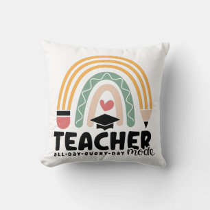 1- Funny Teacher Mode Teaching Gift for Teacher Cushion