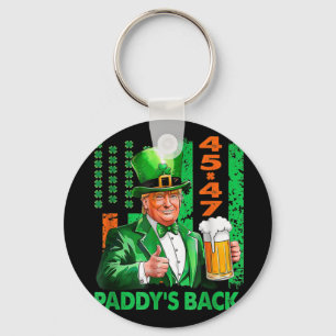 1 Funny Trump Paddys Back 45 47 St Patricks Day Us Key Ring