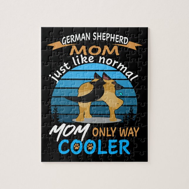 1 German Shepherd Mum Just Like Normal Mum Only Wa Jigsaw Puzzle (Vertical)