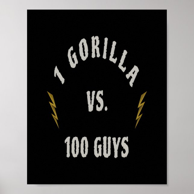 1 Gorilla vs. 100 Guys Poster (Front)