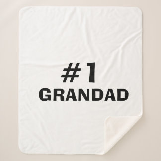 #1 Grandad Leather-look Sherpa Blanket