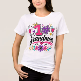 #1 Grandmom T-Shirt Tri-Blend Shirt