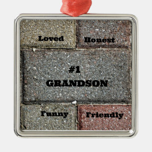 #1 Grandson Metal Tree Decoration