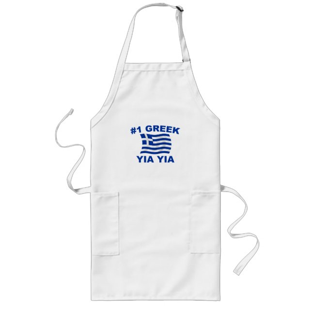 #1 Greek Yia Yia Long Apron (Front)