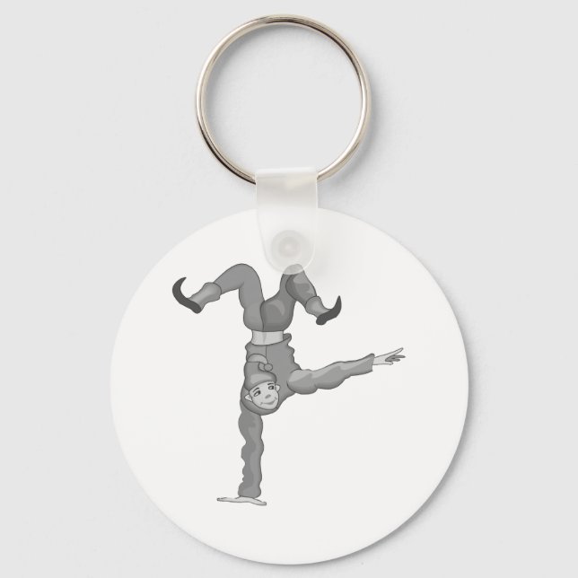 1 handed handstand clown key ring (Front)