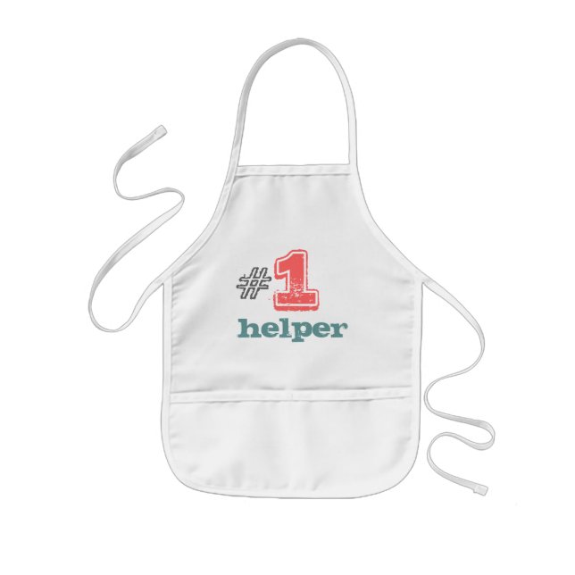 #1 helper kids apron unisex boy girl (Front)