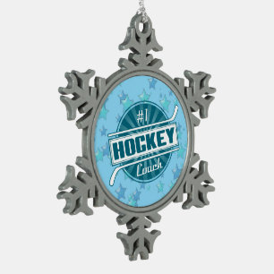 #1 Hockey Coach Christmas Tree Decoration
